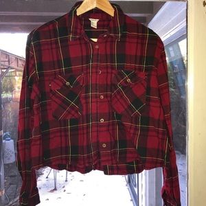 Cropped Plaid Shirt